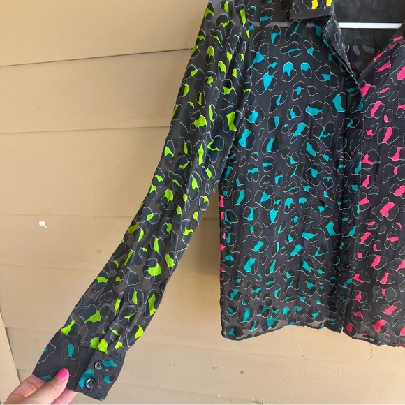 Multicolor Sheer Women's Top - Picture 3 of 6